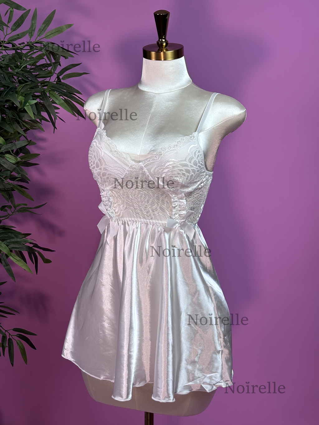Elegant Lace Slip & Sheer Robe 3 Set standard size