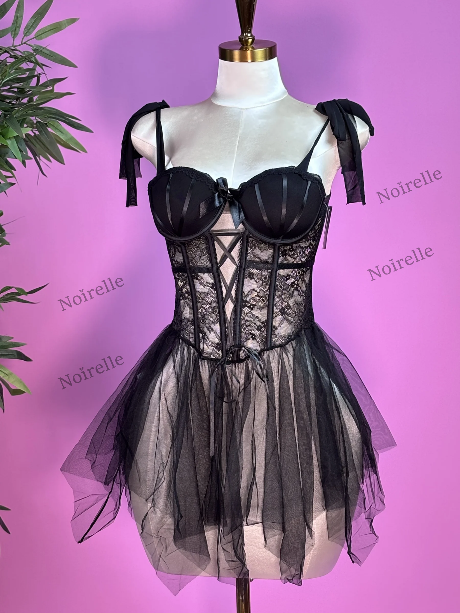 Romantic Lace & Tulle Corset Dress