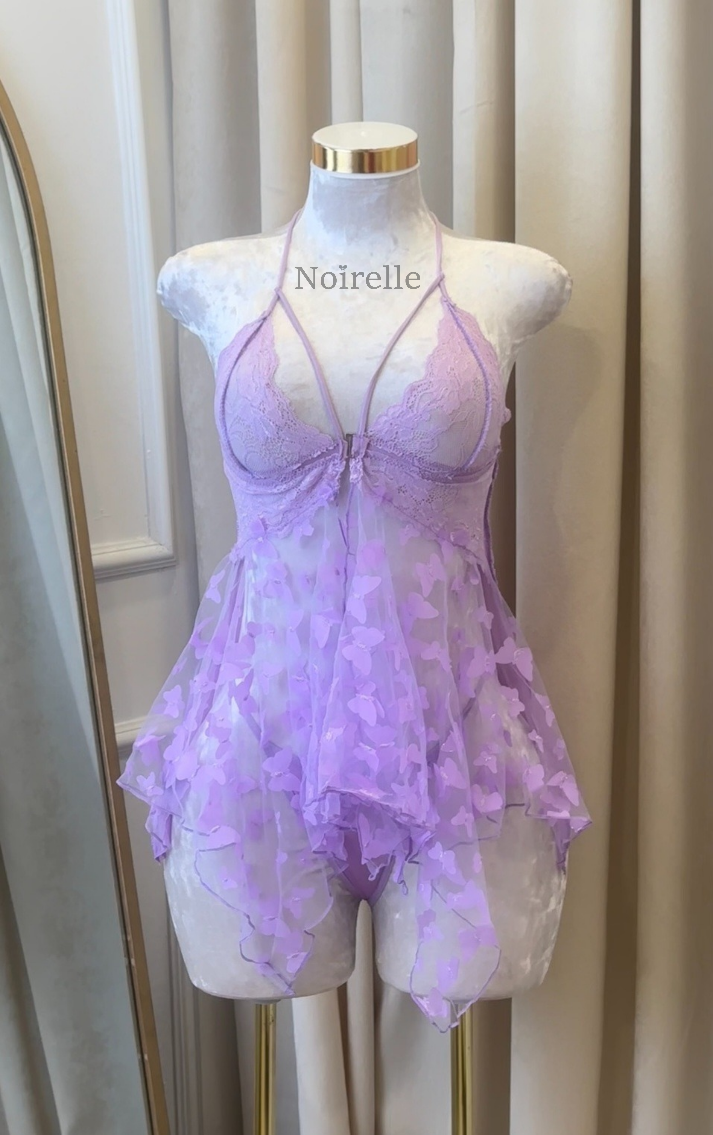 Whispering Butterflies Lace Slip