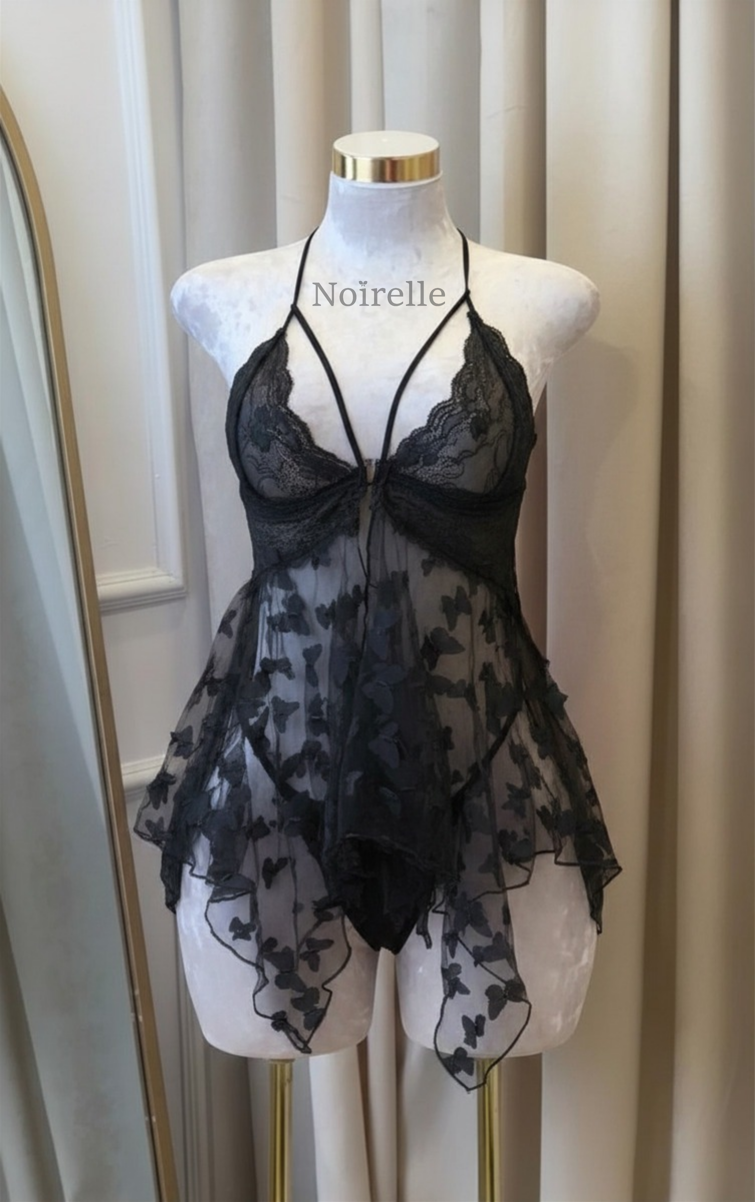 Whispering Butterflies Lace Slip