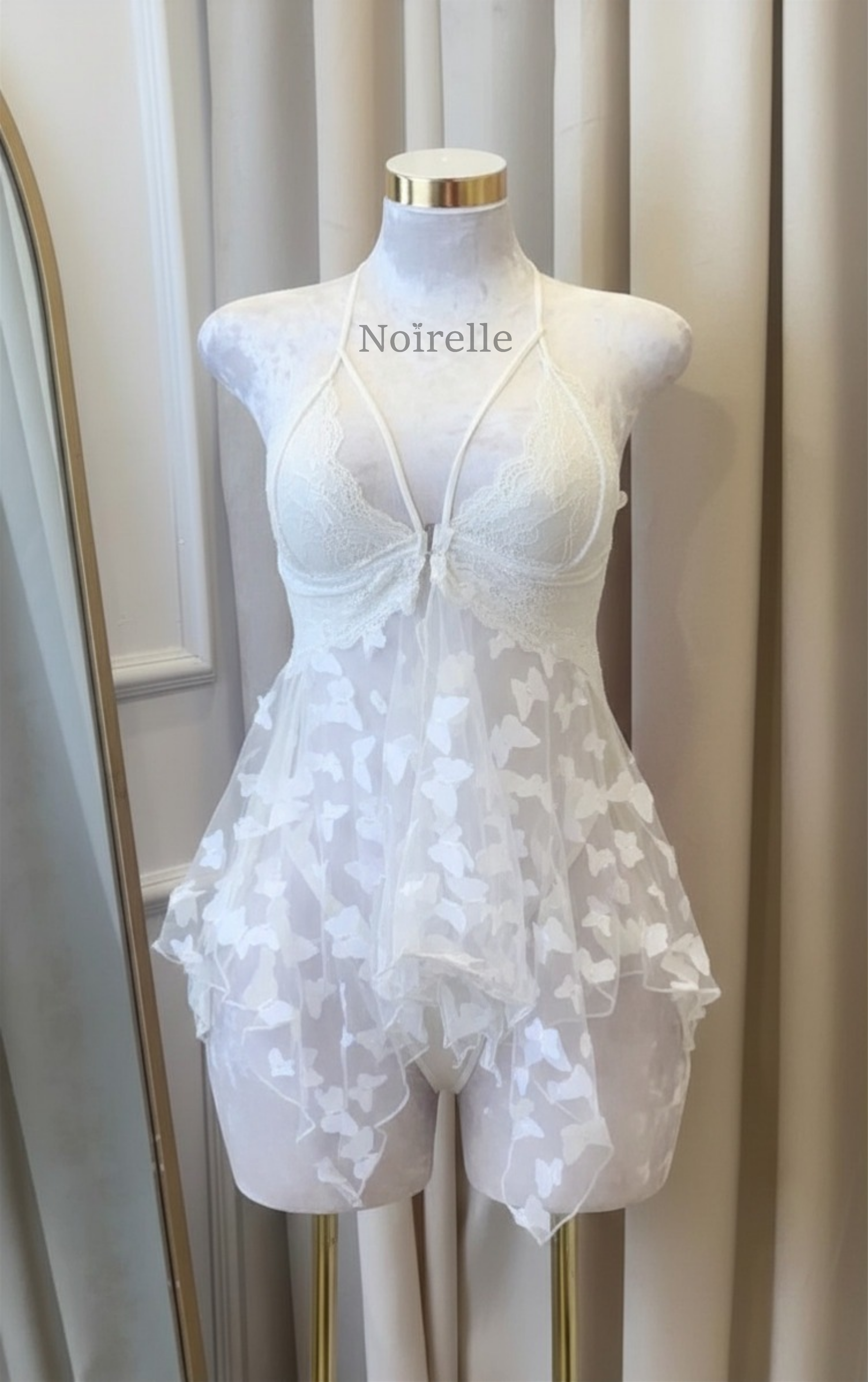 Whispering Butterflies Lace Slip