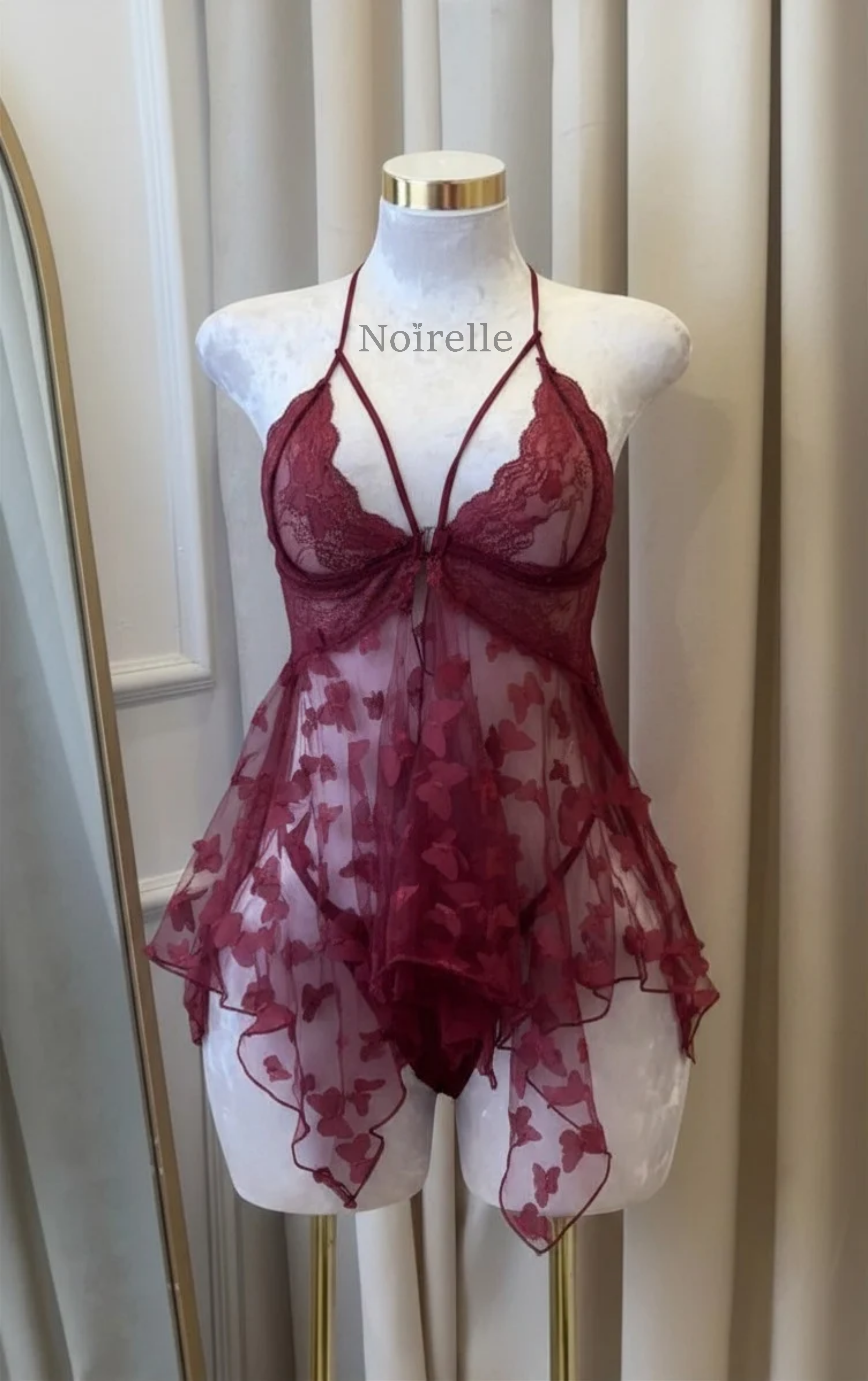 Whispering Butterflies Lace Slip