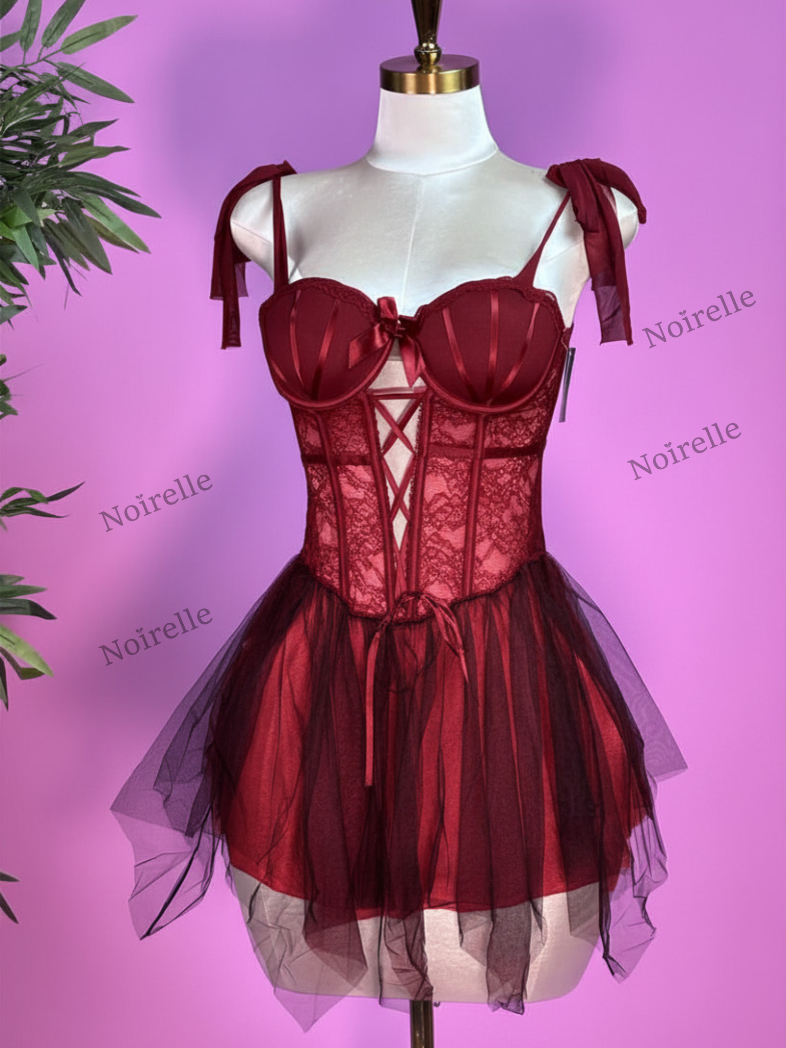 Romantic Lace & Tulle Corset Dress
