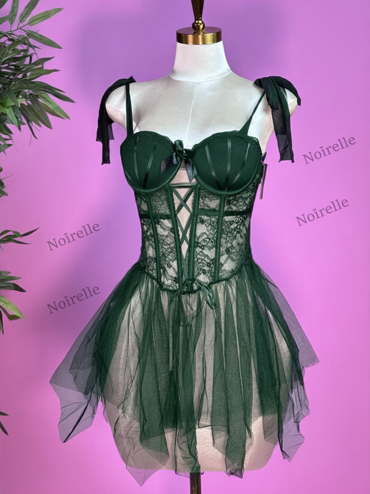 Romantic Lace & Tulle Corset Dress